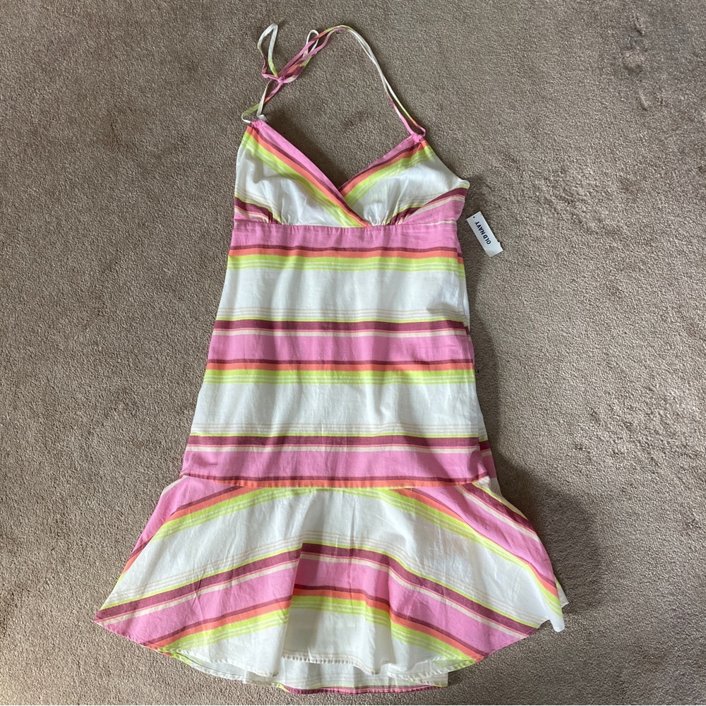 NWT striped halter midi sundress